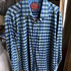 Blue Plaid Dress Shirt